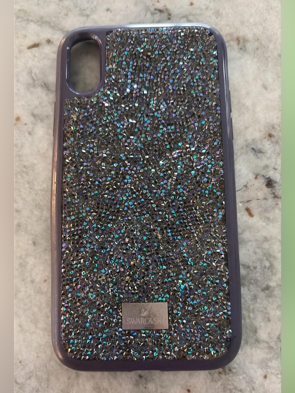 Swarovski Purple Crystal Phone Case with Iridescent Blue Sparkle - IPhone XR